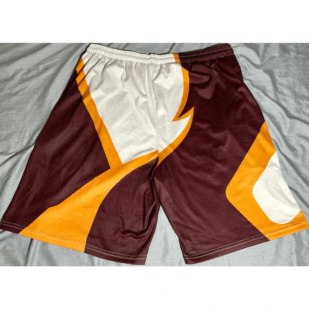 Vintage Washington Redskins Men’s T-shirt NFL Burgundy & Gold Shorts Sz 5XL